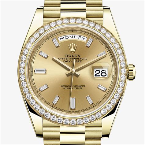 new gold rolex day date|rolex day date 40mm price.